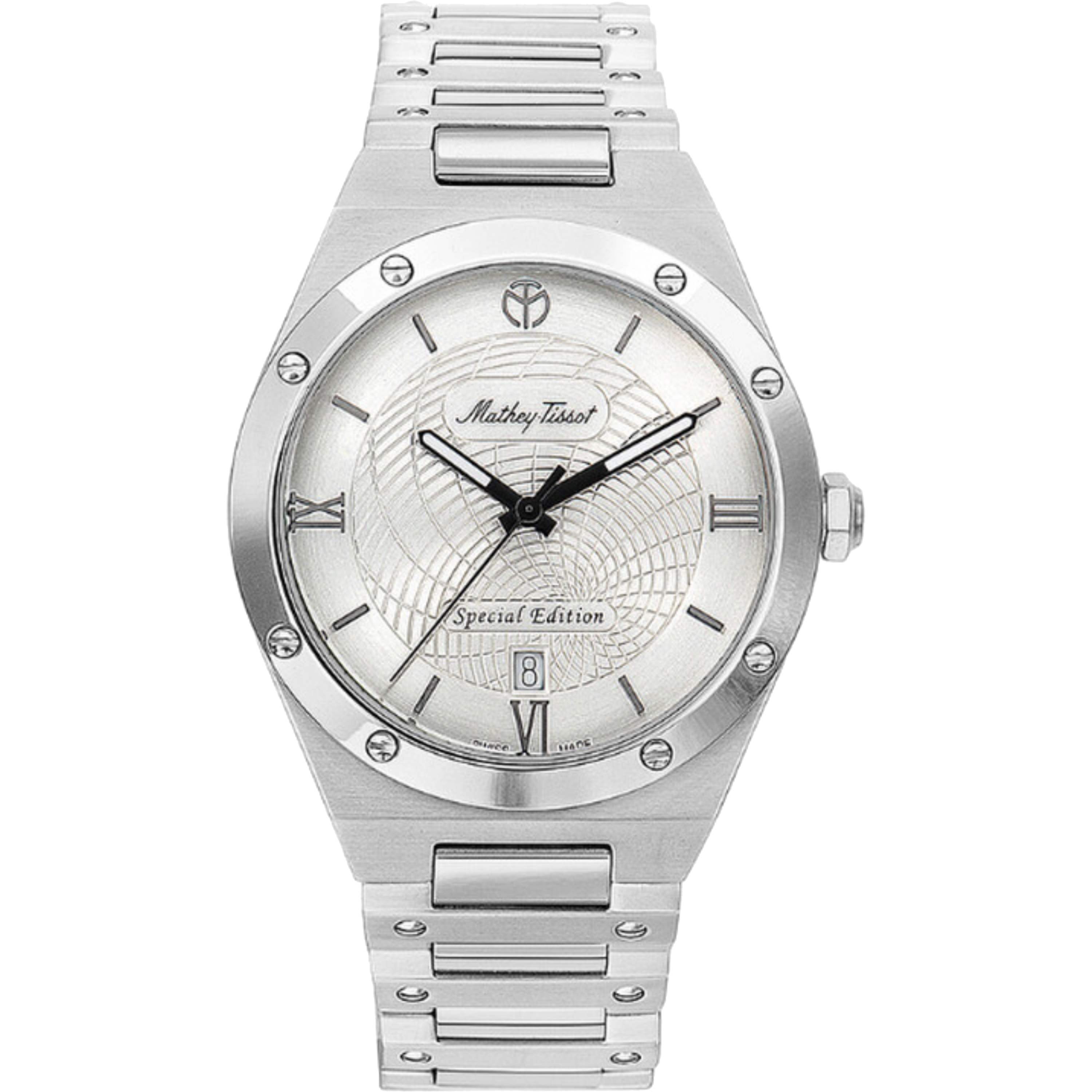 שעון יד לגבר Mathey Tissot H680SE 41mm צבע כסף/זכוכית ספיר - אחריות לשנתיים