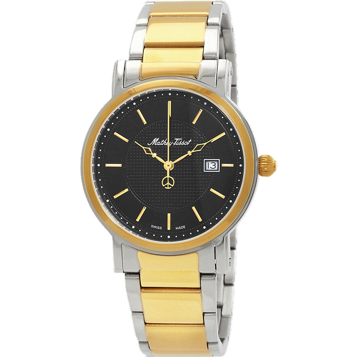 שעון יד לגבר Mathey Tissot H611251MBN 38mm צבע זהב/כסף - אחריות לשנתיים
