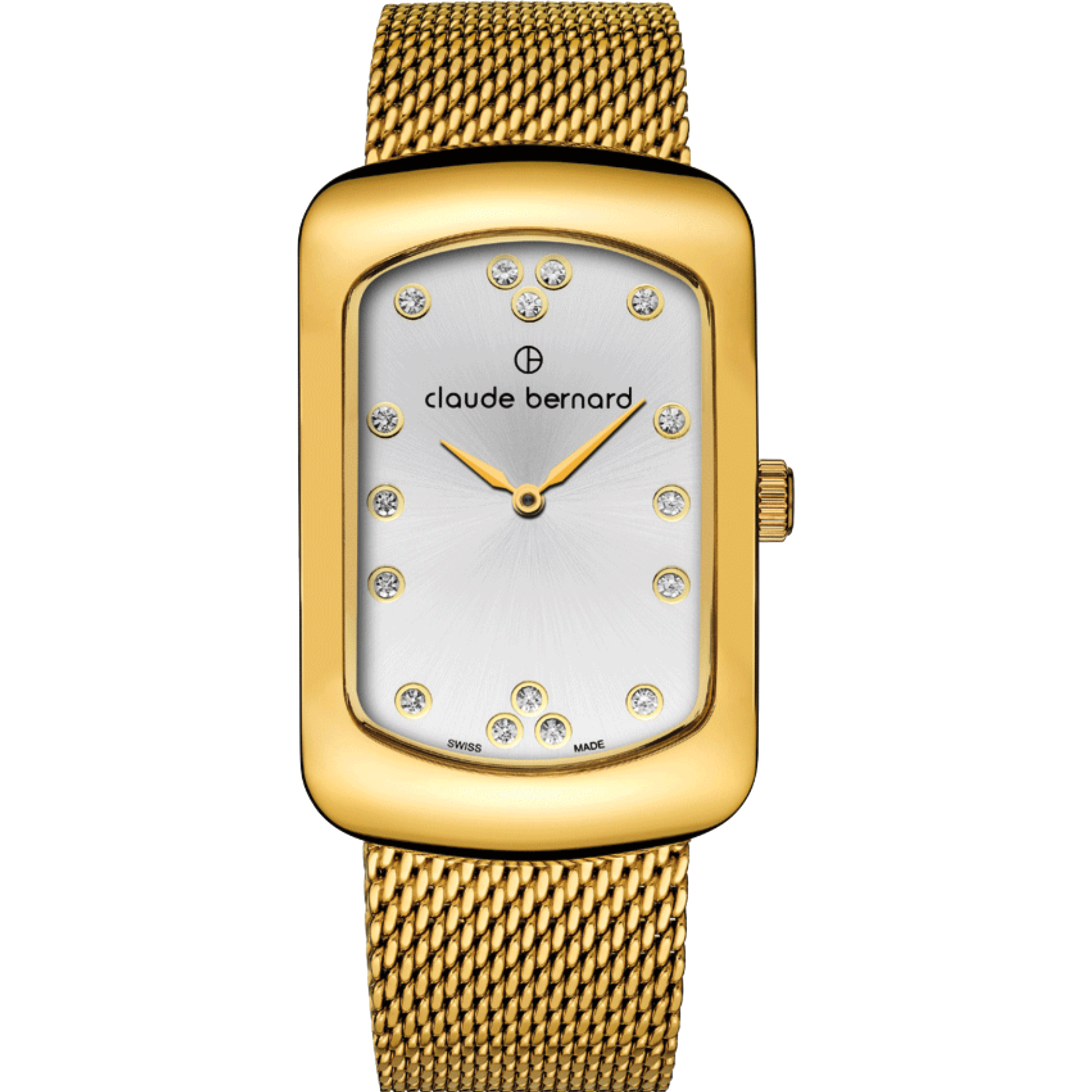 שעון יד לאישה Claude Bernard 20226 37JM APD 30mm צבע זהב/ספיר קריסטל - אחריות לשנתיים