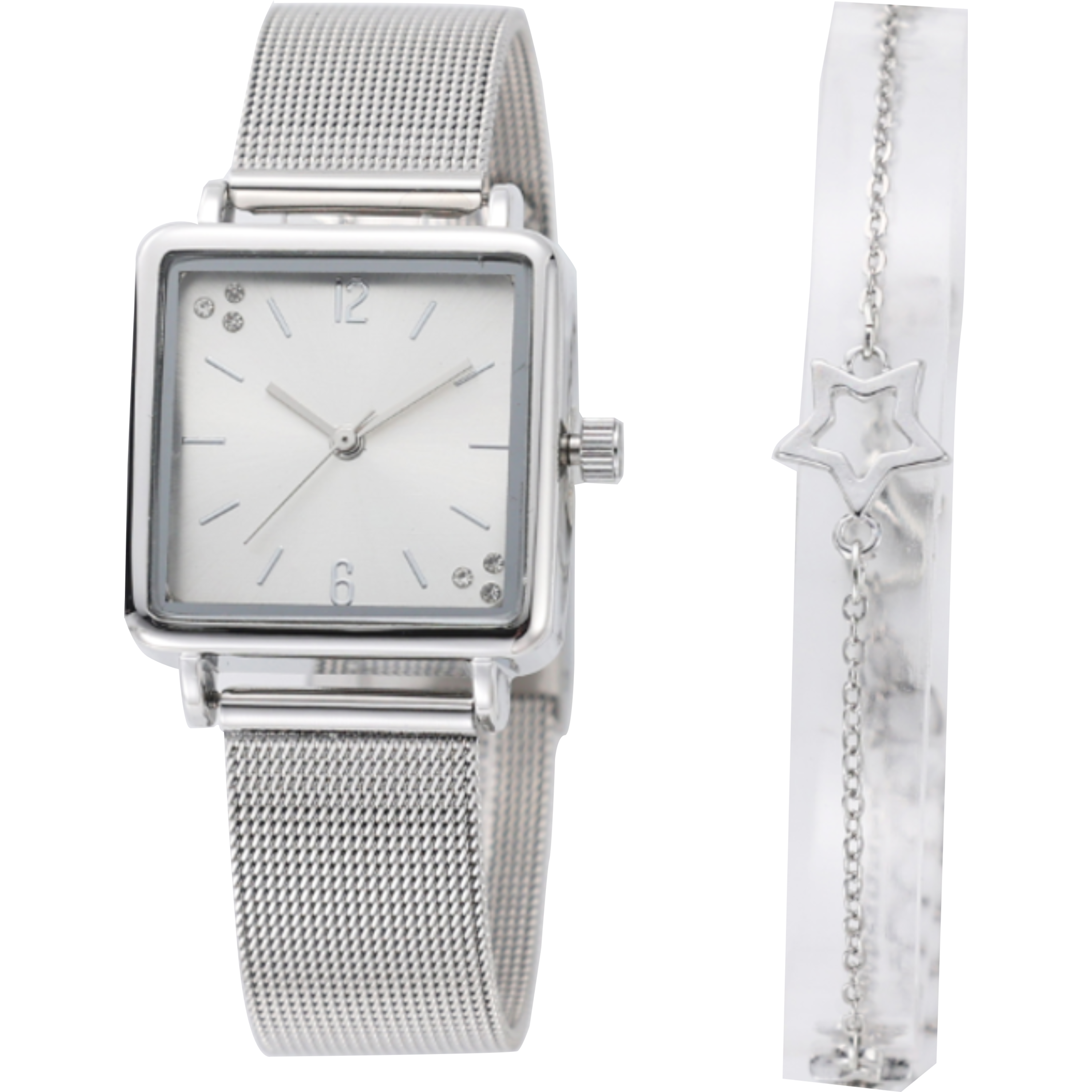 שעון יד לאישה עם צמיד COMTEX SY51 27mm - צבע כסוף אחריות לשנה ע