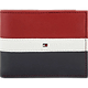 ארנק לגבר דגם Tommy Hilfiger RFID Blocking Bifold - צבע כחול/אדום/לבן