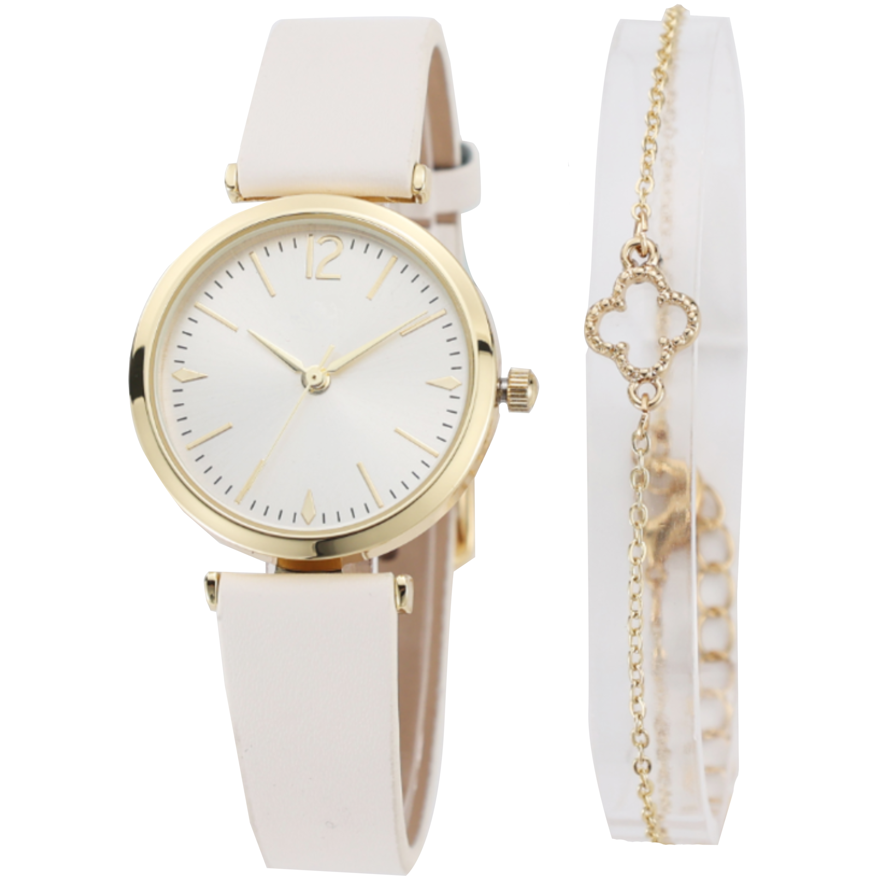 שעון יד לאישה עם צמיד COMTEX SY14 30mm - צבע זהב ורוד אחריות לשנה ע