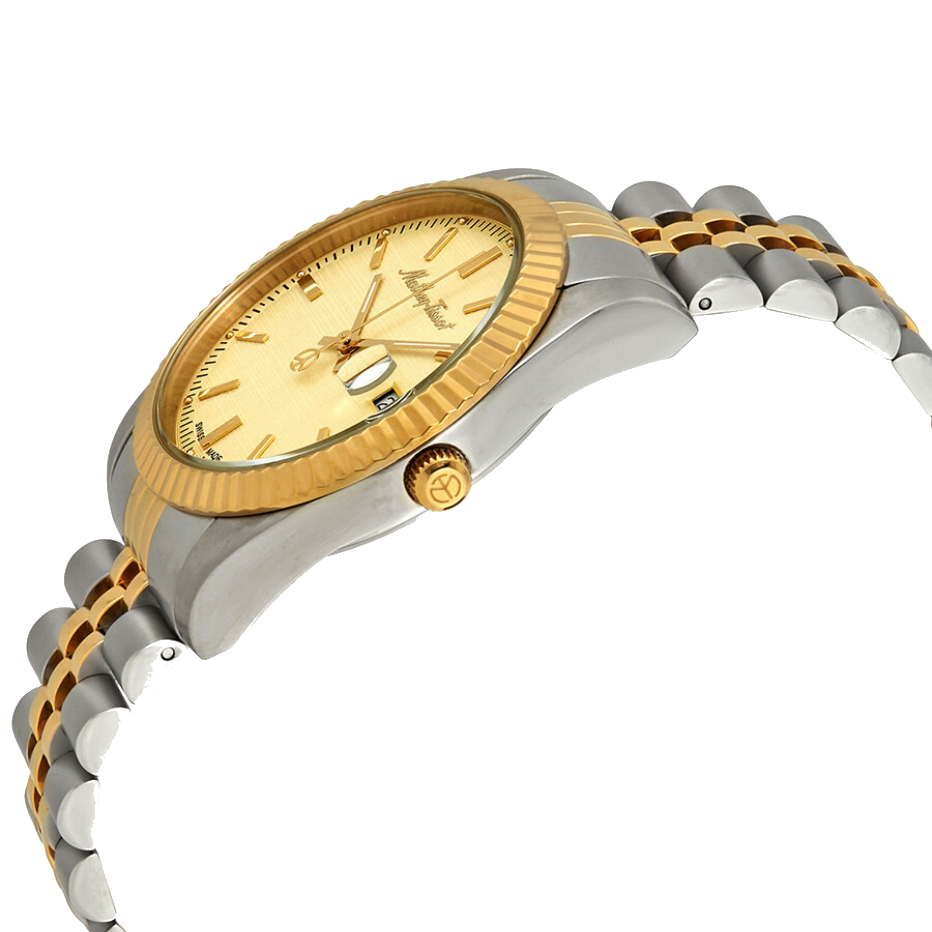 שעון יד לגבר Mathey Tissot H810BDI 40mm צבע כסף/זהב/תאריך - אחריות לשנתיים