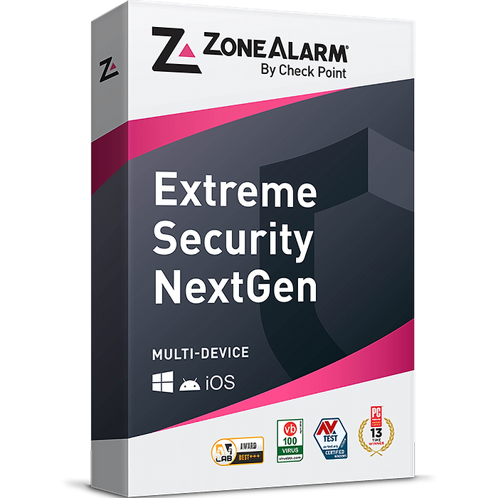 חבילת אבטחה Check Point - ZoneAlarm Extreme Security NextGen - קוד דיגיטלי