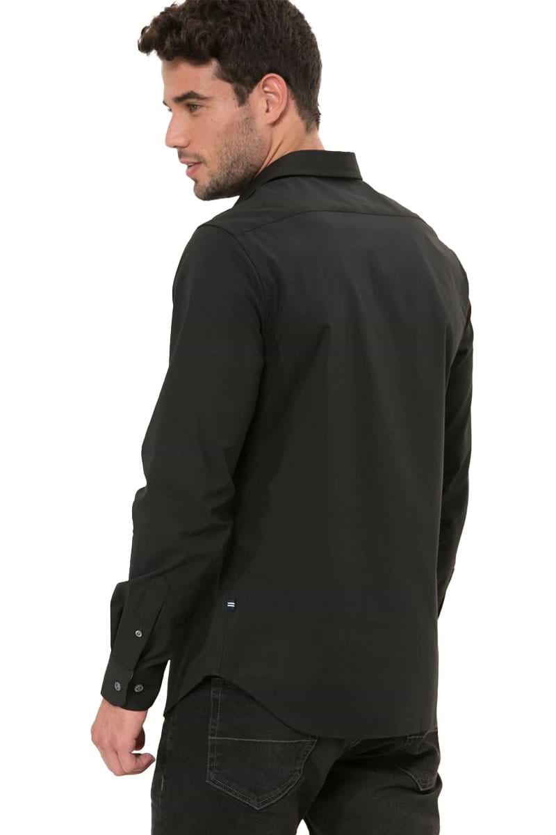 חולצה מכופתרת מידה XL צבע שחור Nautica - יבואן מקביל