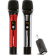 זוג מיקרופונים אלחוטיים Harmony 2WM - צבע אפור כהה ואדום שנה אחריות ע"י היבואן הרשמי