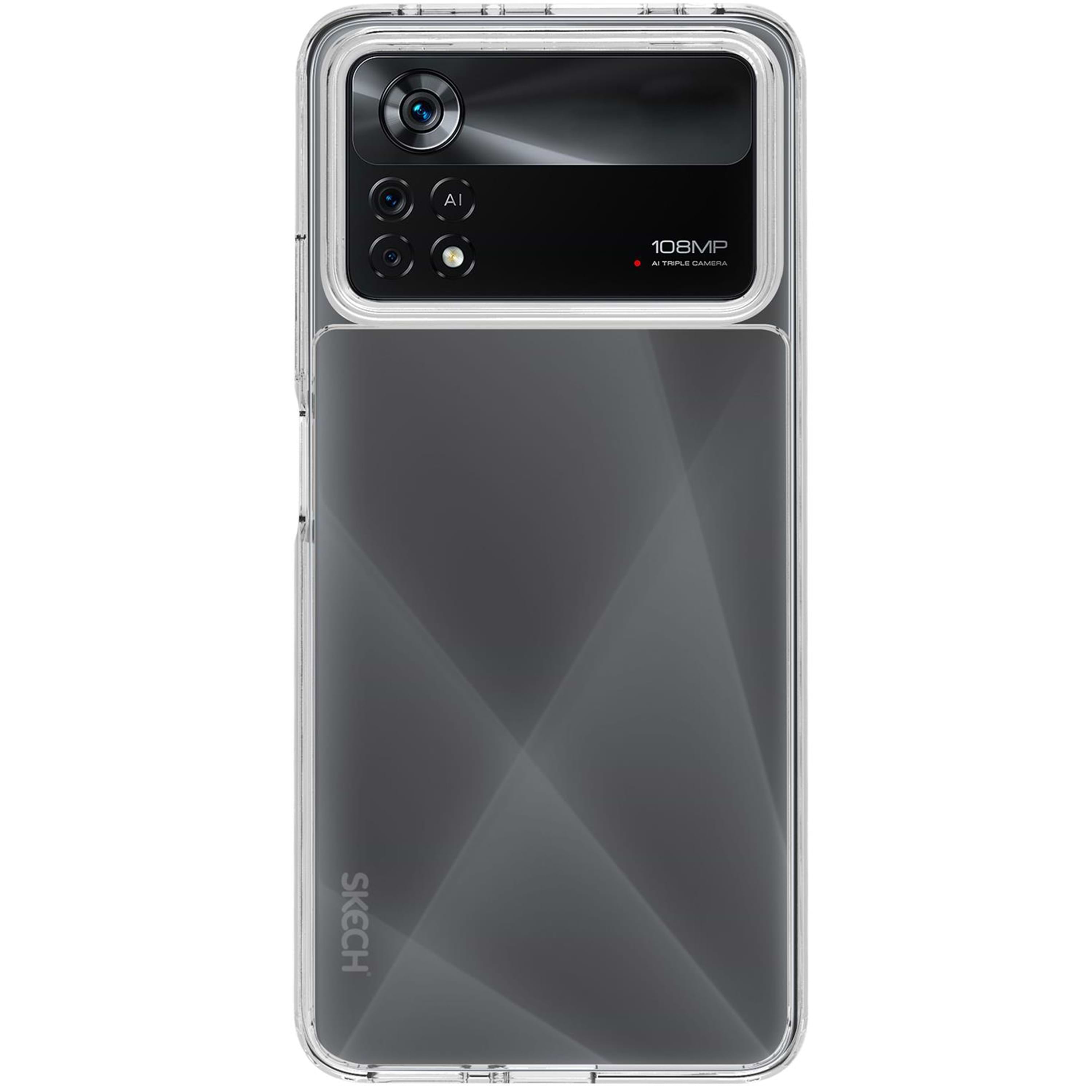 קיט הכולל כיסוי אחורי ומגן מסך Skech Xiaomi Poco X4 Pro 5G - צבע שקוף