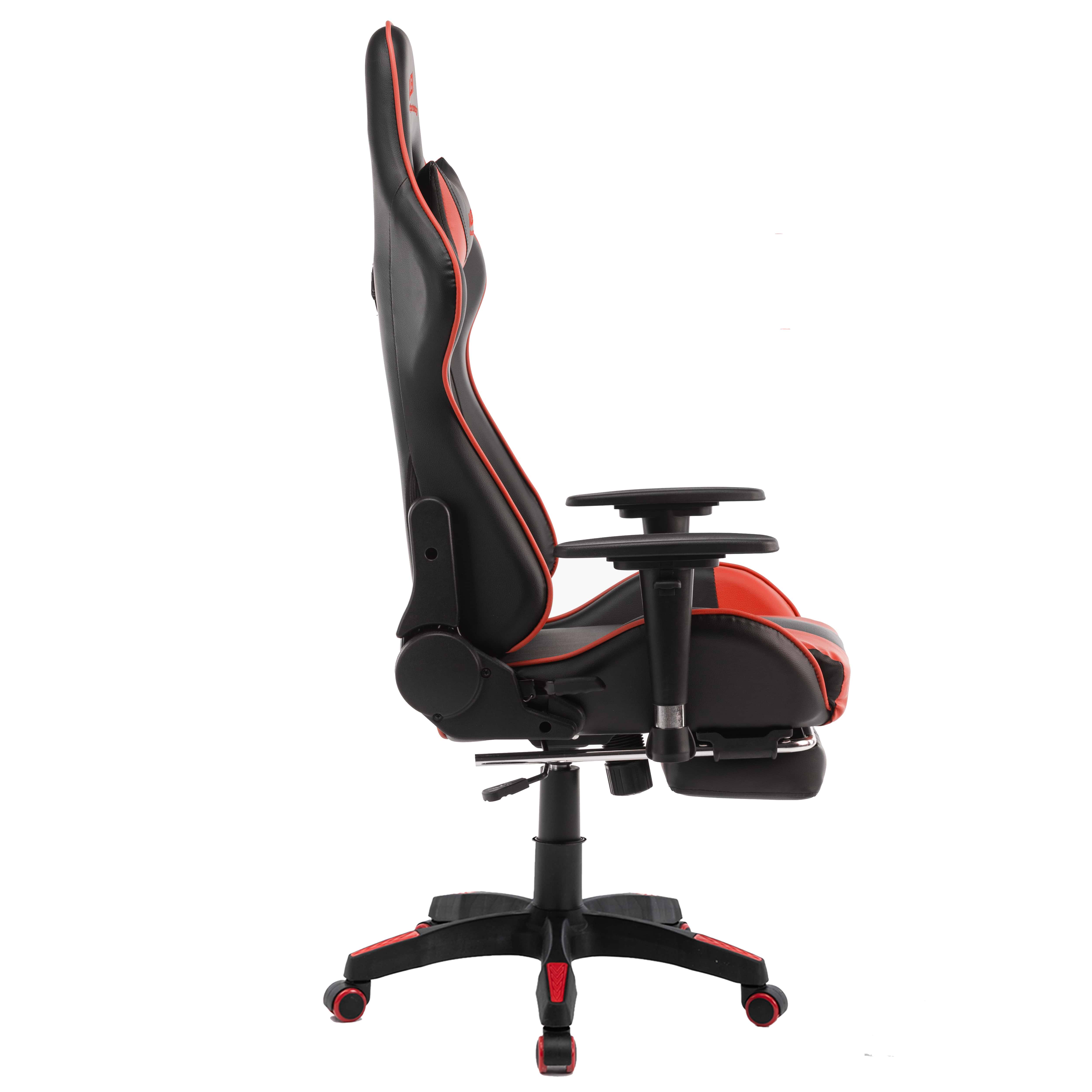 כיסא גיימינג Alien Q2 עם הדום לרגלים - צבע שחור ואדום שנה אחריות ע