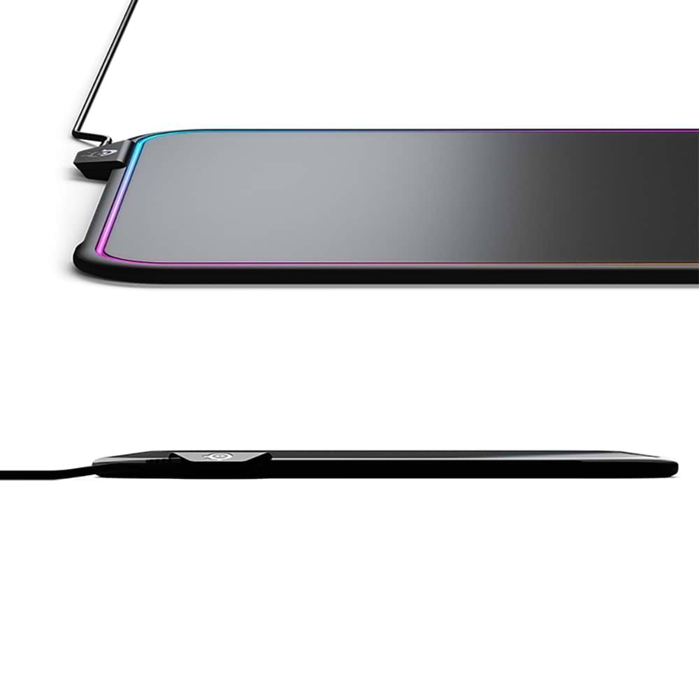 משטח جيمنج קשיח SteelSeries QcK Prism RGB XL مع תאורת RGB – لون أسود ضمان سنتين مستورد رسمي