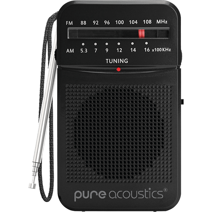 רדיו טרנזיסטור AM/FM נייד Pure Acoustics RD-20 - צבע שחור שנה אחריות עי היבואן הרשמי