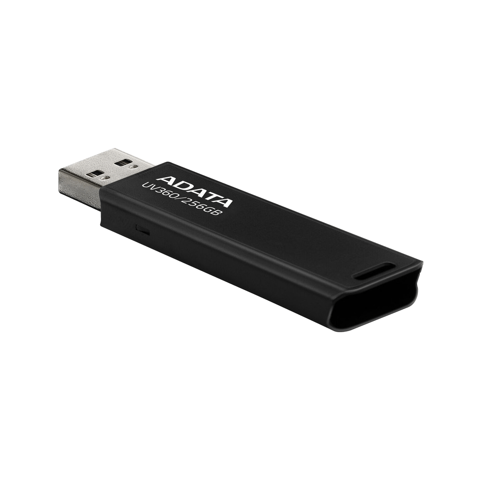 זיכרון נייד Adata USB 3.2 UV360 256GB - צבע שחור חמש שנות אחריות ע
