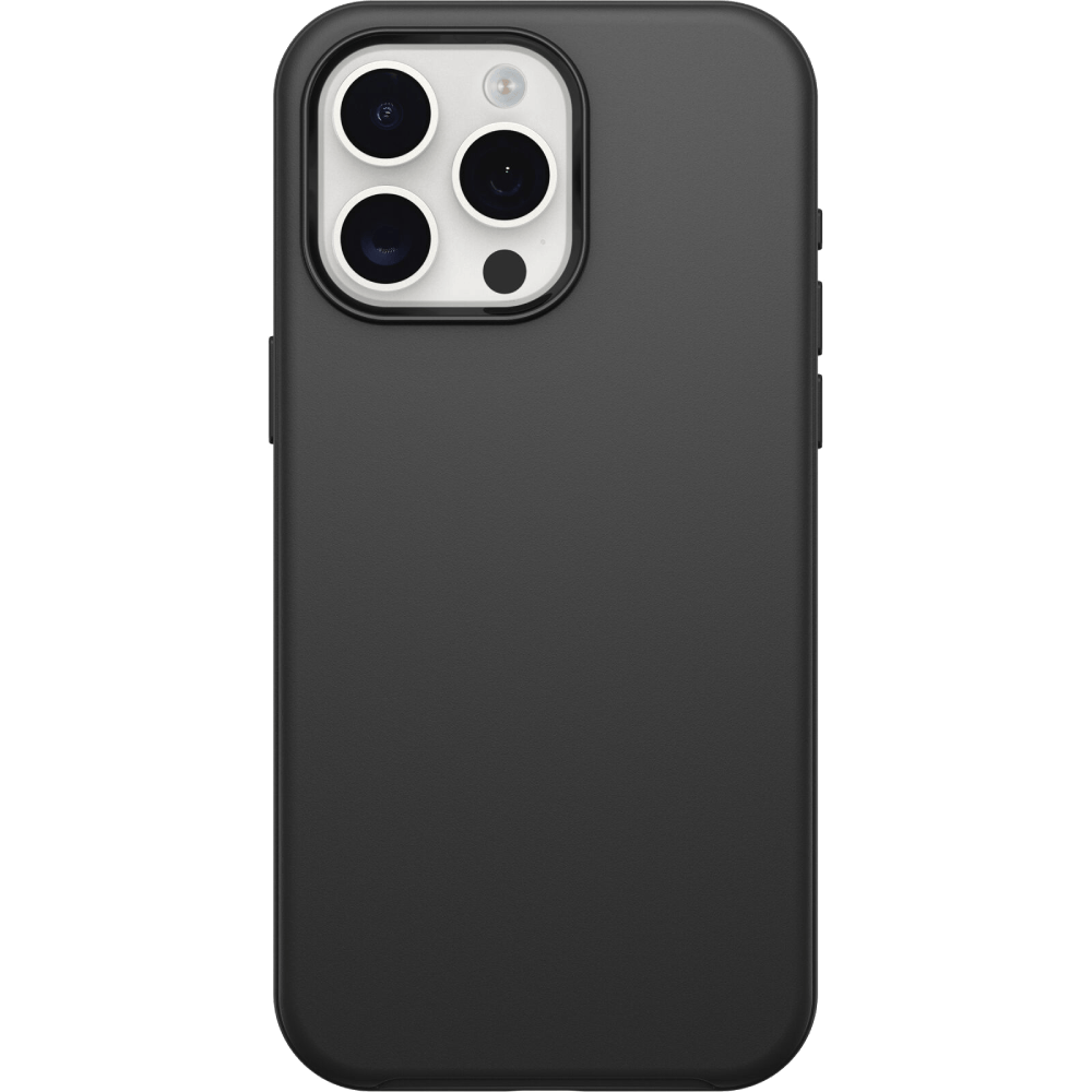 כיסוי לסמארפון OtterBox Symmetry ל- iPhone 15 Pro Max עם חיבור MagSafe - צבע שחור שנה אחריות ע