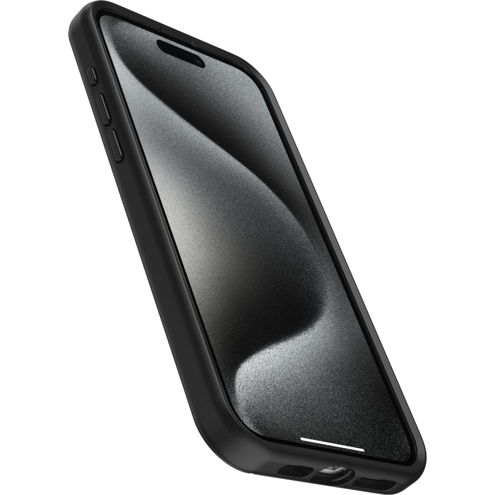 כיסוי לסמארפון OtterBox Symmetry ל- iPhone 15 Pro Max עם חיבור MagSafe - צבע שחור שנה אחריות ע