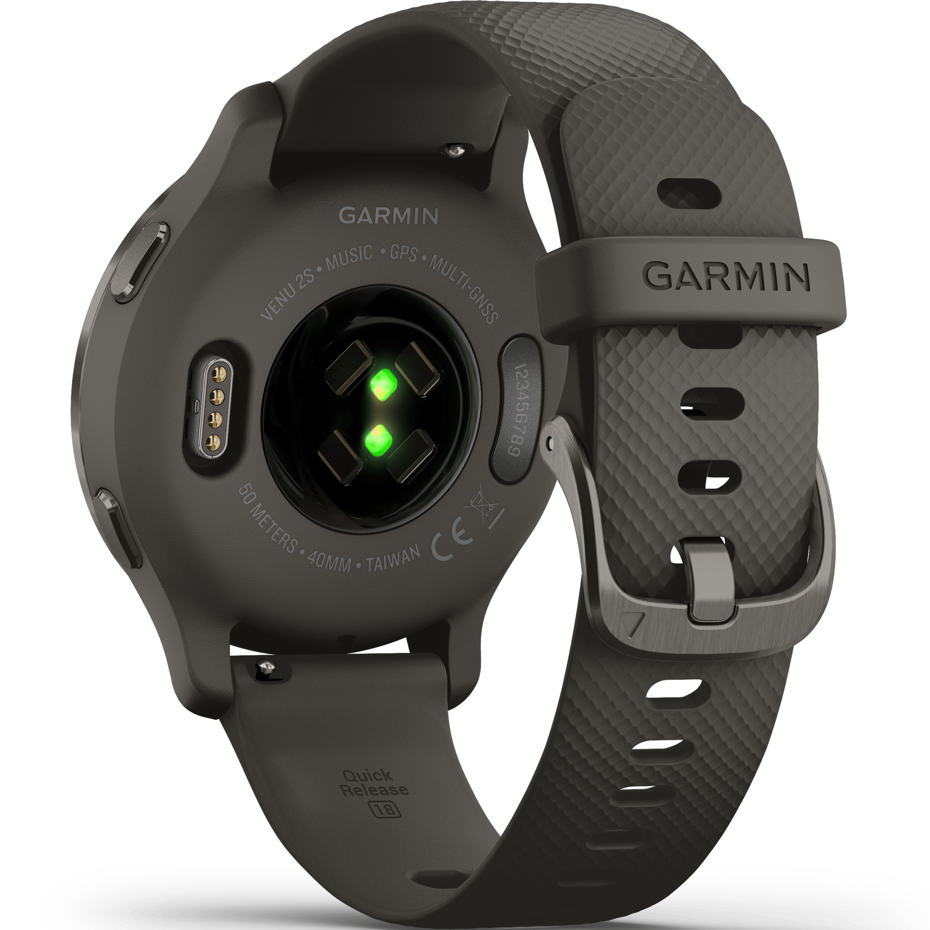 ساعة رياضية חכם Garmin Venu 2s 40.4mm 010-02429-10H - لون أسود مع حزام סיליקון  ضمان لمدة سنتين من المستورد الرسمي