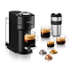 ماكينة قهوة NESPRESSO GCV1 VertuoNext أسود - مع מקציף  ו – 20 קפסולות  קפה במתנה