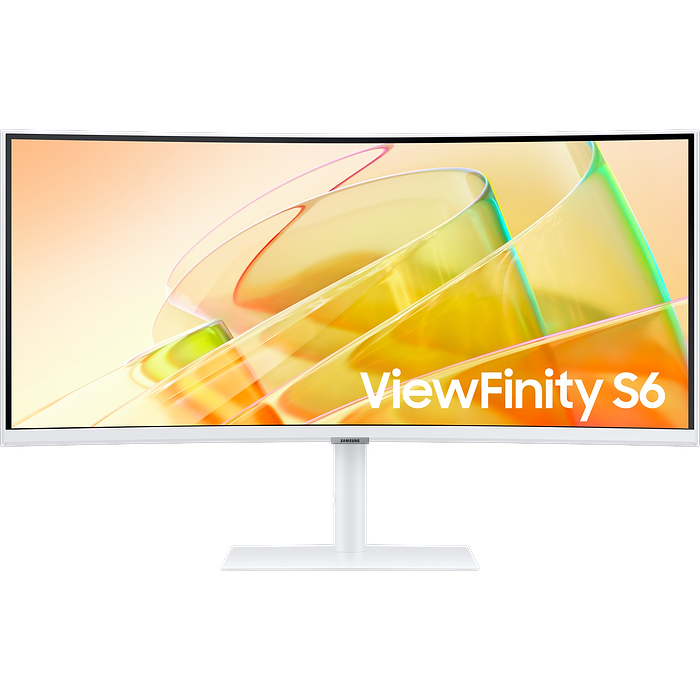 מסך מחשב 34'' Samsung ViewFinity S6 S34C650TAM FreeSync VA Thunderbolt 4 UWQHD 100Hz - צבע לבן שלוש שנות אחריות עי היבואן הרשמי