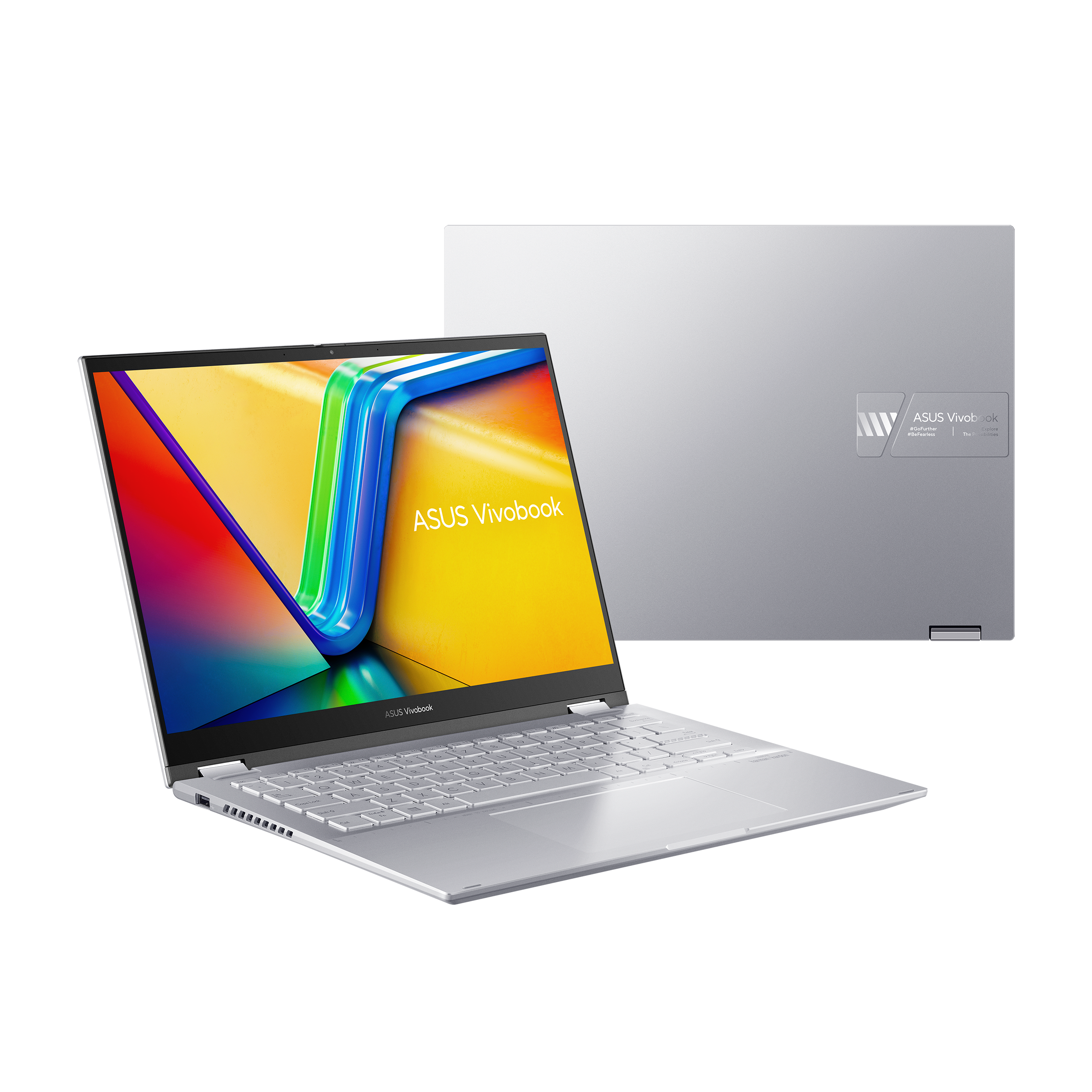 מחשב נייד עם מסך מגע Asus Vivobook S 14 Flip OLED TP3402VA-KN049W - Core i5-13500H 512GB SSD 8GB RAM Windows 11 - צבע כסוף שנה אחריות ע