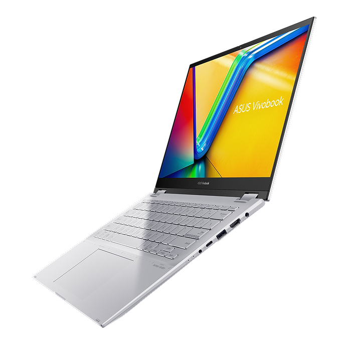 מחשב נייד עם מסך מגע Asus Vivobook S 14 Flip OLED TP3402VA-KN049W - Core i5-13500H 512GB SSD 8GB RAM Windows 11 - צבע כסוף שנה אחריות עי היבואן הרשמי