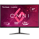 מסך מחשב גיימינג קעור 27'' ViewSonic Omni VX2718-2KPC-MHD FreeSync Premium VA QHD 1ms 165Hz - צבע שחור שלוש שנות אחריות ע"י היבואן הרשמי
