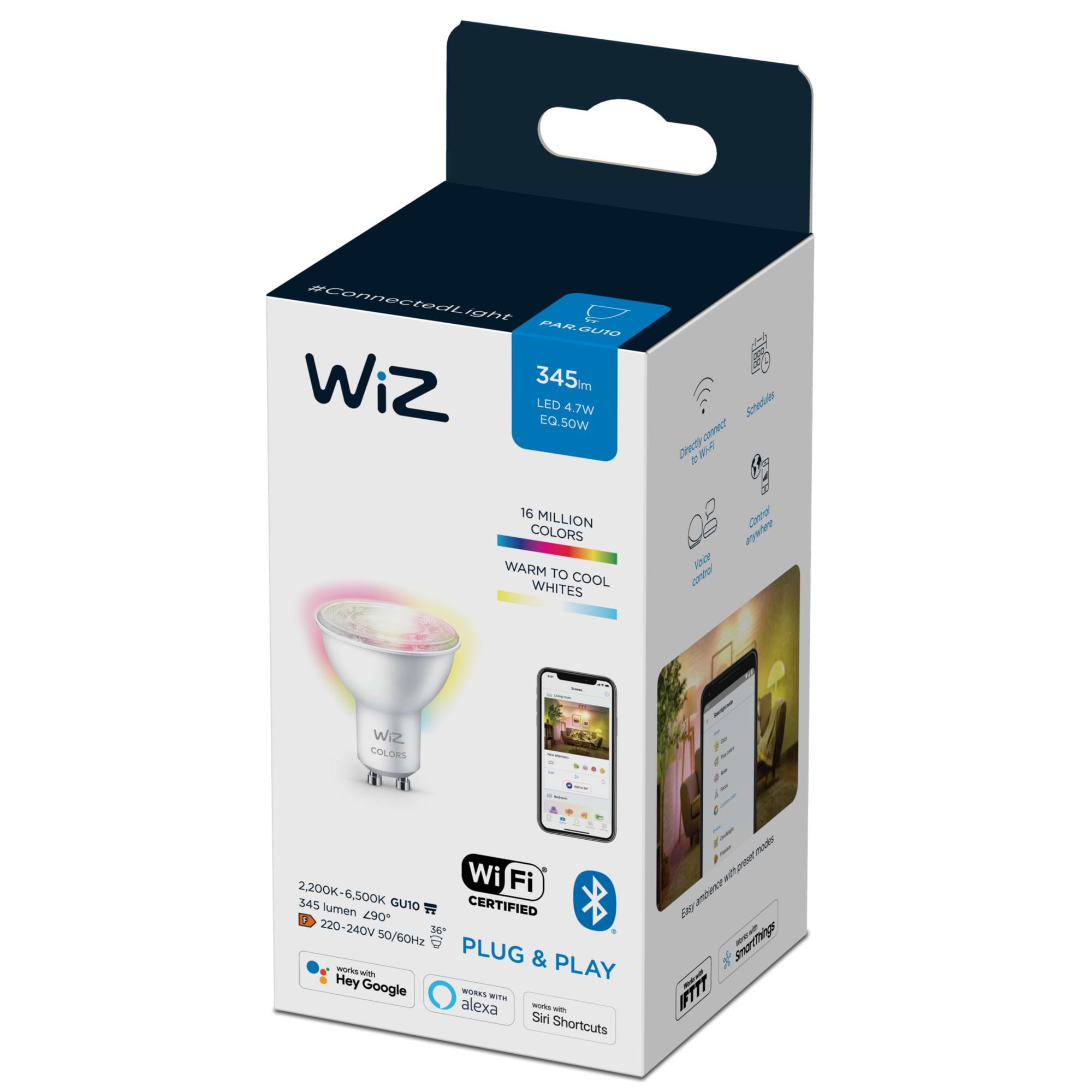 Wiz Wi-Fi BLE 50W GU10 922-65 RGB 1PF/6 נורת ספוט דקרויקה