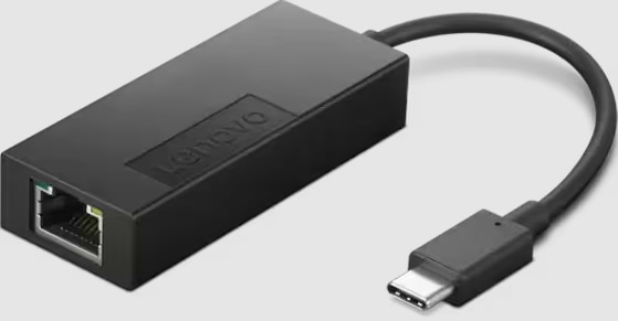 מתאם Lenovo USB-C To Ethernet Adapter - ROW - צבע שחור שנה אחריות ע"י יבואן הרשמי