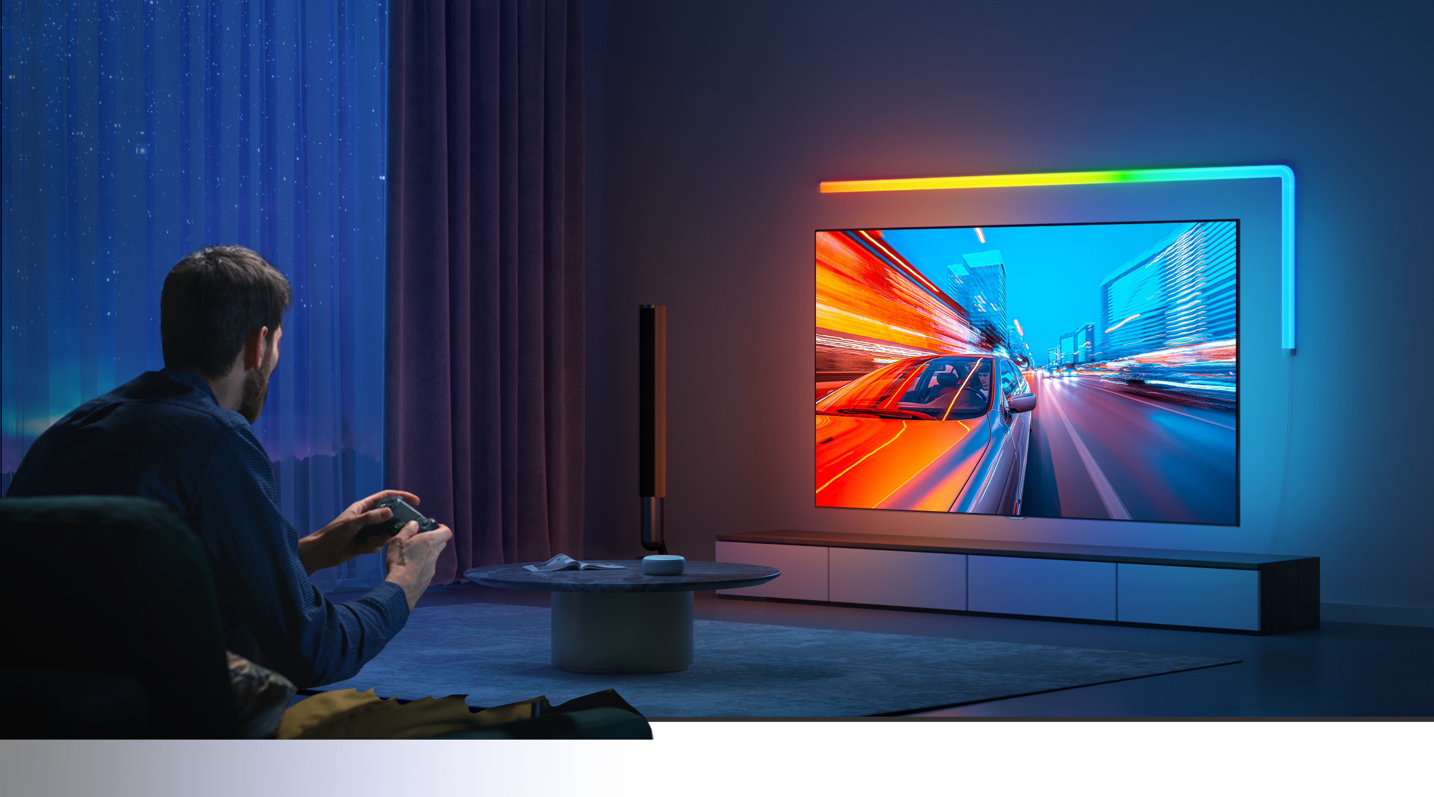 תאורה חכמה Govee Neon Gaming Table Light - שנה אחריות ע"י היבואן הרשמי