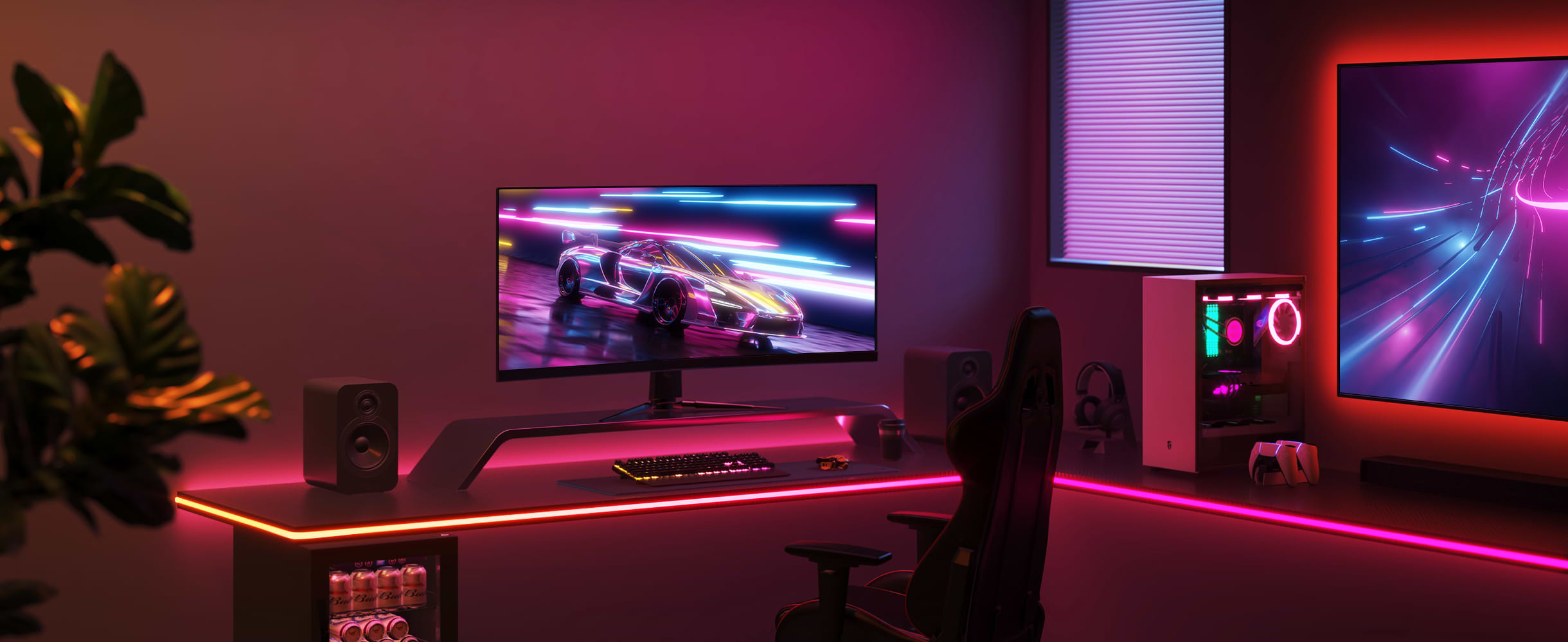 תאורה חכמה Govee Neon Gaming Table Light - שנה אחריות ע"י היבואן הרשמי