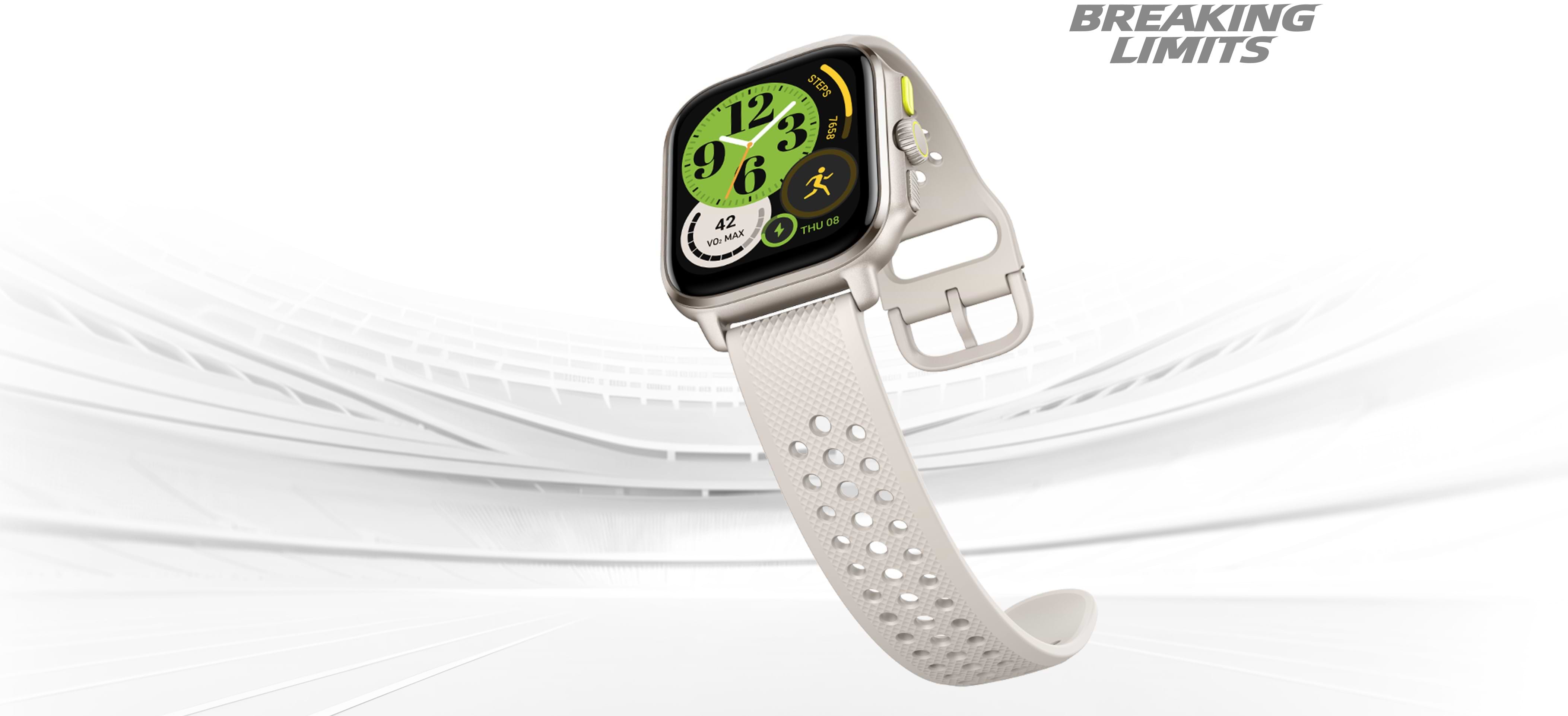 שעון ספורט חכם Amazfit Cheetah (Square) GPS - צבע שמפניה שנה אחריות ע"י היבואן הרשמי