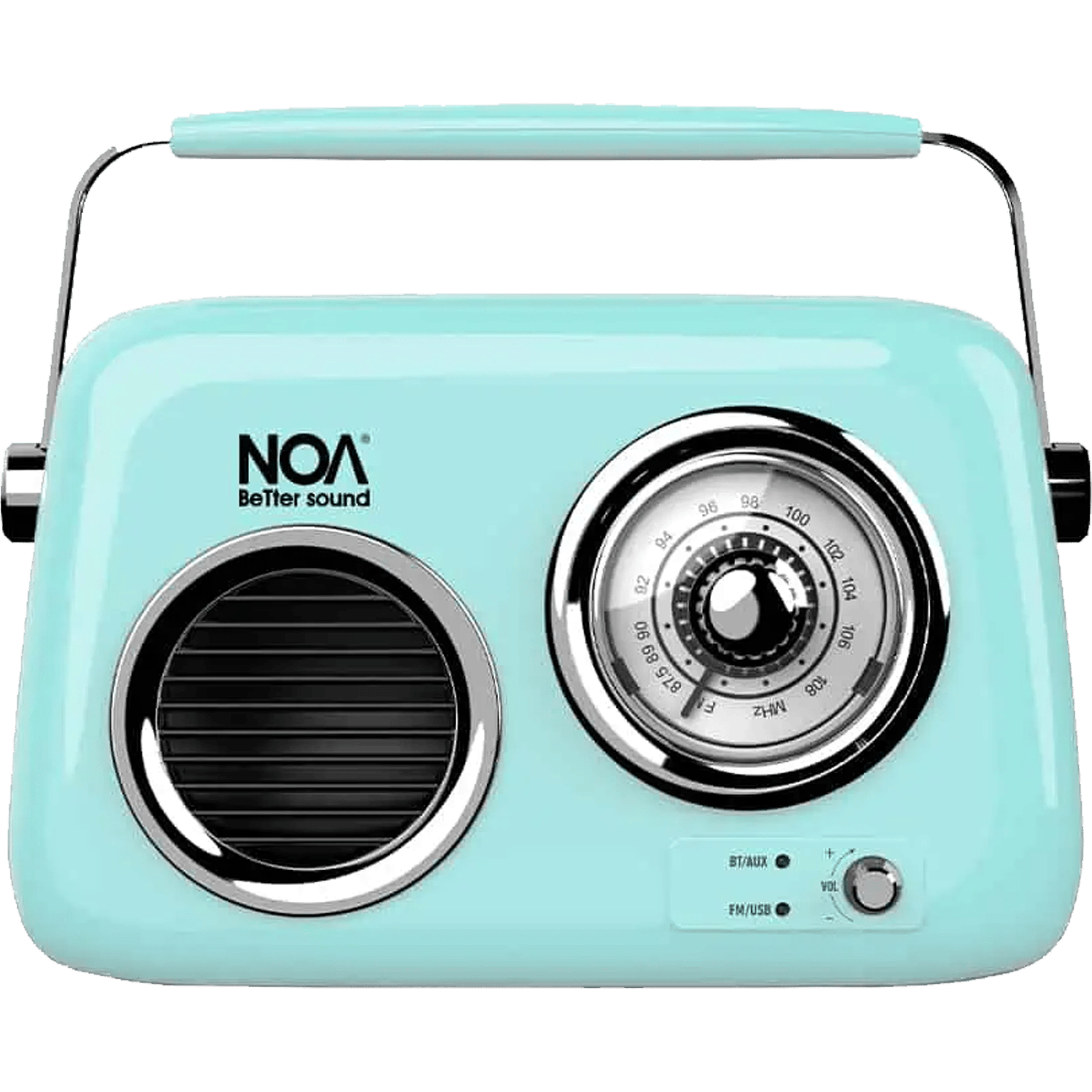 רדיו FM רטרו מעוצב + NOA Retro Mint Bleutooth - צבע מנטה