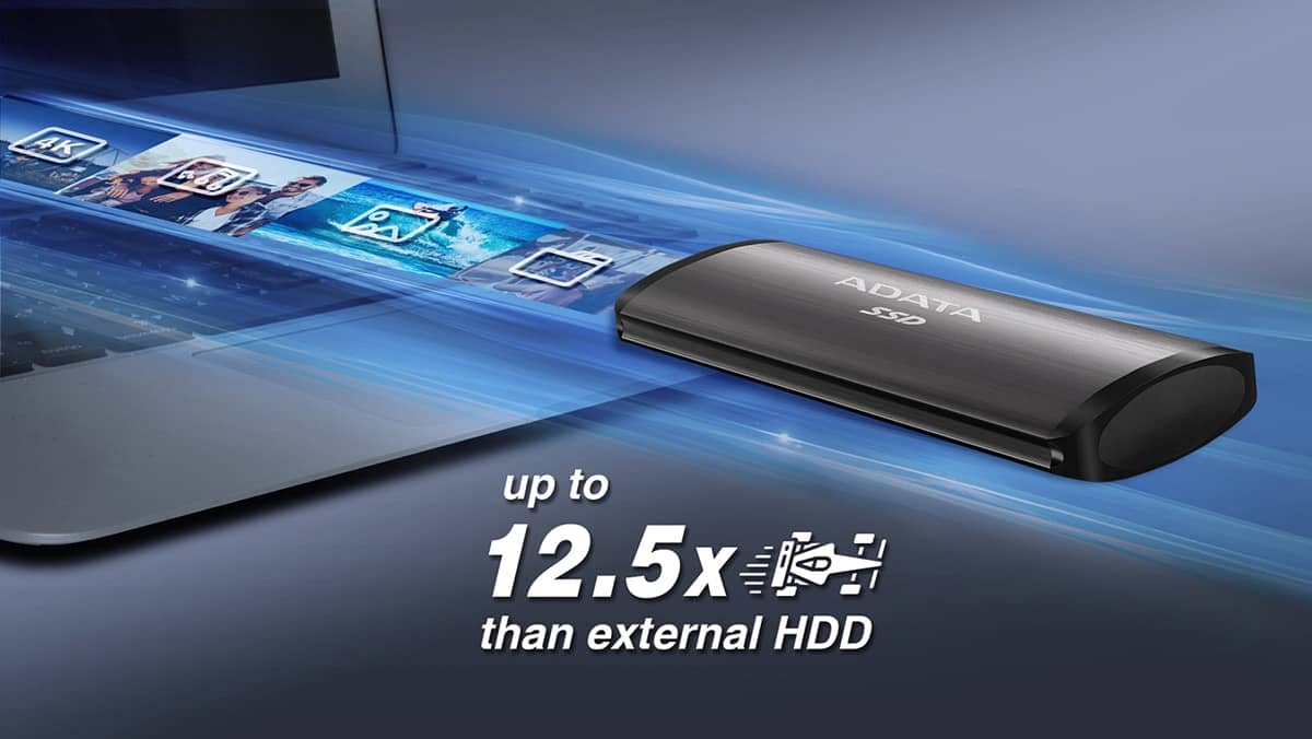 כונן SSD חיצוני נייד ADATA SE760 USB 3.2 Gen 2 512GB - צבע שחור אחריות ע"י יבואן רשמי