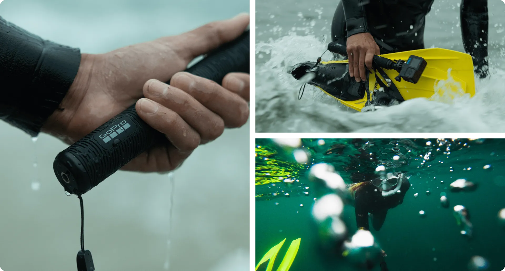 מוט סלפי מתארך עם שלט GoPro Extension Pole + Waterproof Shutter Remote - צבע שחור שנה אחריות ע"י היבואן הרשמי