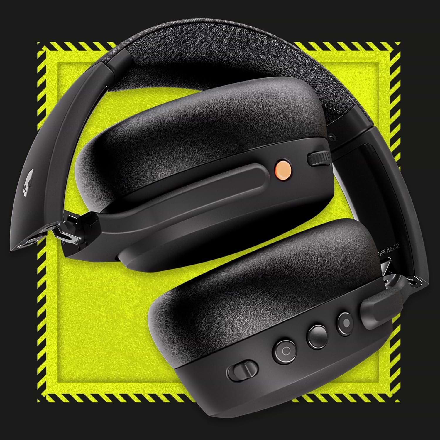 אוזניות אלחוטיות  SkullCandy Crusher ANC 2 TWS Over-Ear - צבע שחור שנה אחריות ע"י היבואן רשמי