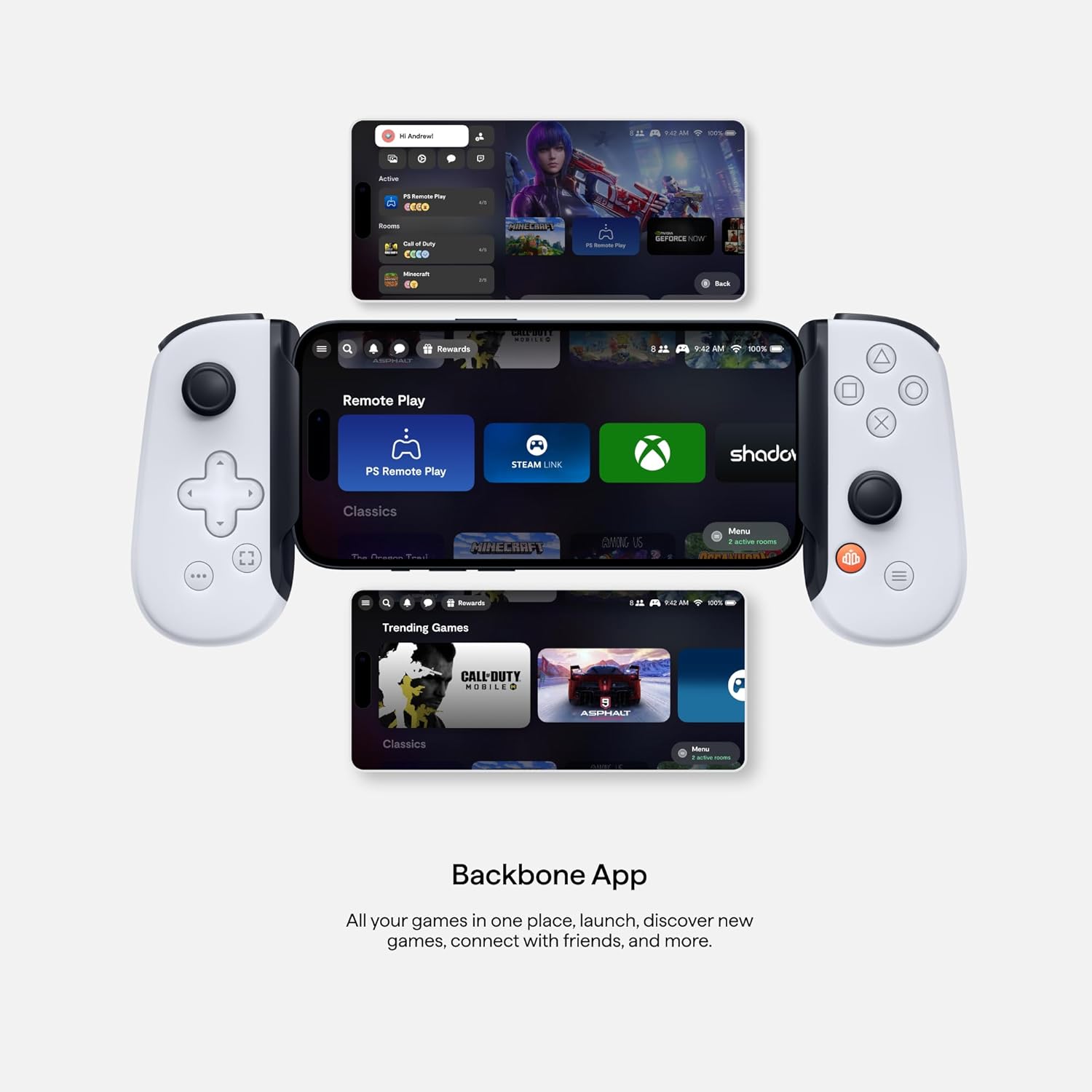 בקר משחק לאנדרואיד Backbone One Gen 2 Sony Edition  - צבע לבן שנה אחריות ע"י היבואן הרשמי