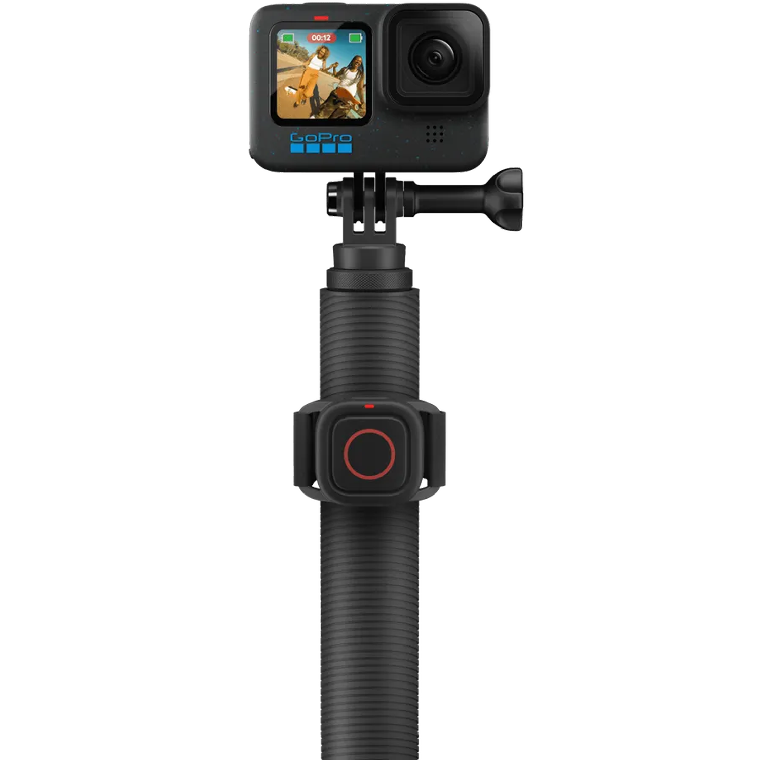 מוט סלפי מתארך עם שלט GoPro Extension Pole + Waterproof Shutter Remote - צבע שחור שנה אחריות ע