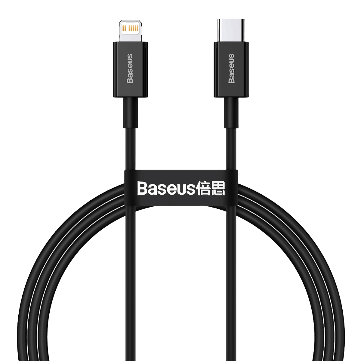 כבל טעינה וסנכרון Baseus Superior Data Fast Charging 20W USB Type-C to Lightning - צבע שחור שנה אחריות ע