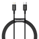 כבל טעינה וסנכרון Baseus Superior Data Fast Charging 20W USB Type-C to Lightning - צבע שחור שנה אחריות ע"י היבואן הרשמי