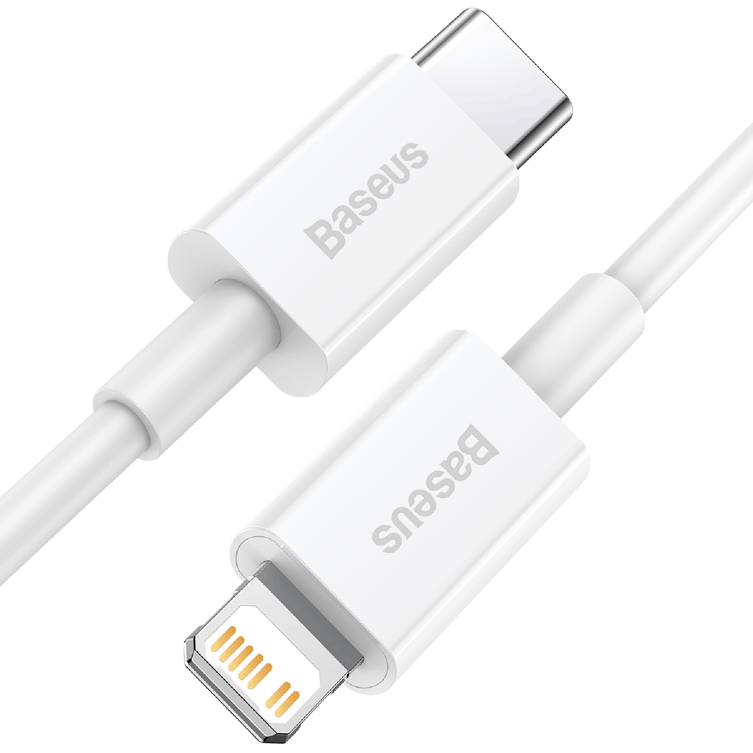 כבל טעינה וסנכרון Baseus Superior Data Fast Charging 20W USB Type-C to Lightning - צבע לבן שנה אחריות ע