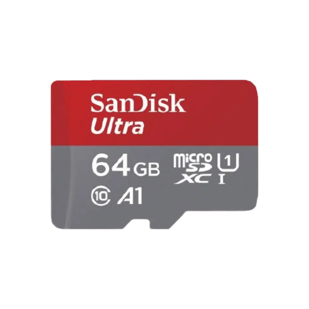 כרטיס זיכרון SanDisk Ultra UHS I 64GB MicroSD Card 140MB/s - חמש שנות אחריות ע