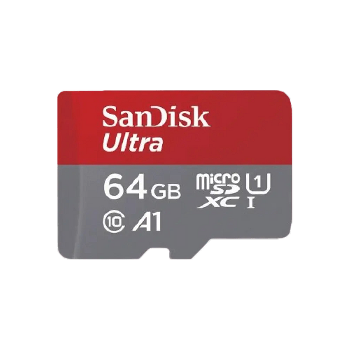 כרטיס זיכרון SanDisk Ultra UHS I 64GB MicroSD Card 140MB/s - חמש שנות אחריות עי היבואן הרשמי 