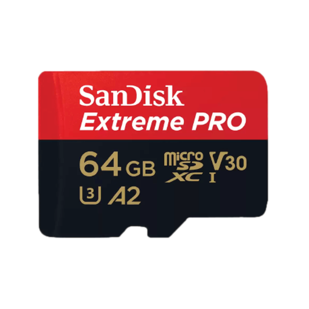 כרטיס זיכרון SanDisk ExPro microSD 64GB 4K 200S - חמש שנות אחריות ע