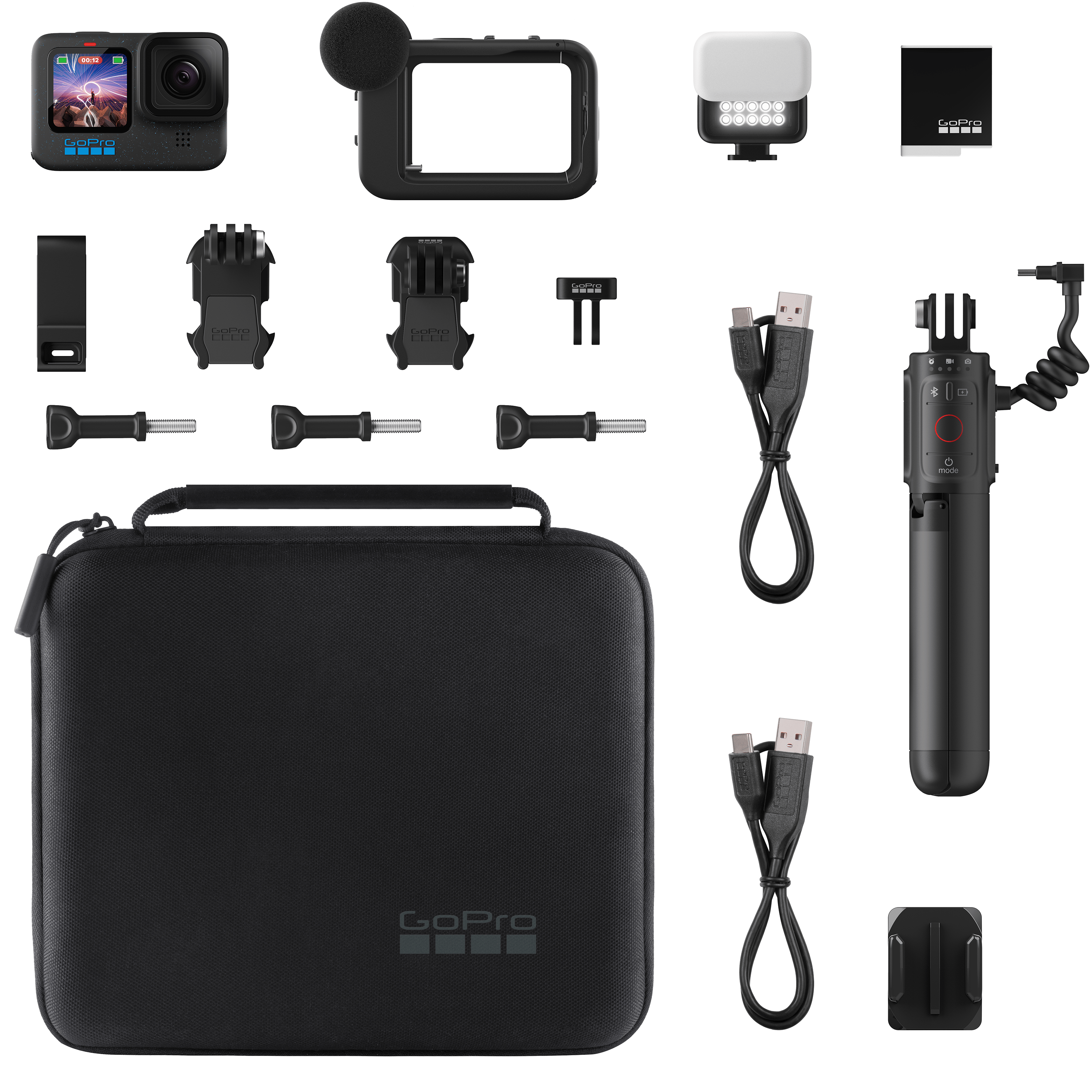 מצלמת אקסטרים GoPro Hero 12 Black Creator Edition - צבע שחור שנתיים אחריות ע