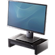 מעמד הגבהה שולחני מעוצב עם מגירה למסך מחשב מבית Fellowes - צבע שחור