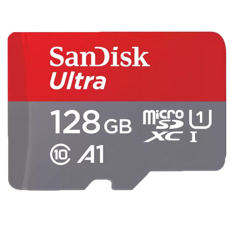 כרטיס זיכרון SanDisk Ultra 128GB microSDXC 120MB/s  A1 Class 10 UHS-I - עשר שנות אחריות ע