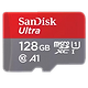 כרטיס זיכרון SanDisk Ultra 128GB microSDXC 120MB/s  A1 Class 10 UHS-I - עשר שנות אחריות ע"י היבואן הרשמי 