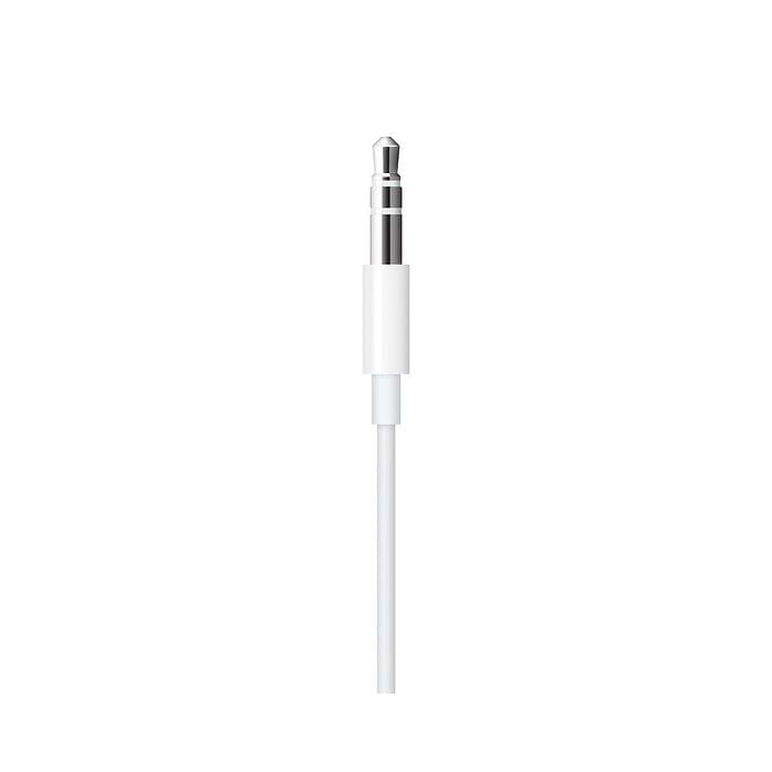 כבל Apple lightning לחיבור 3.5 מ״מ באורך 1.2 מטר - צבע לבן שנה אחריות עי היבואן הרשמי