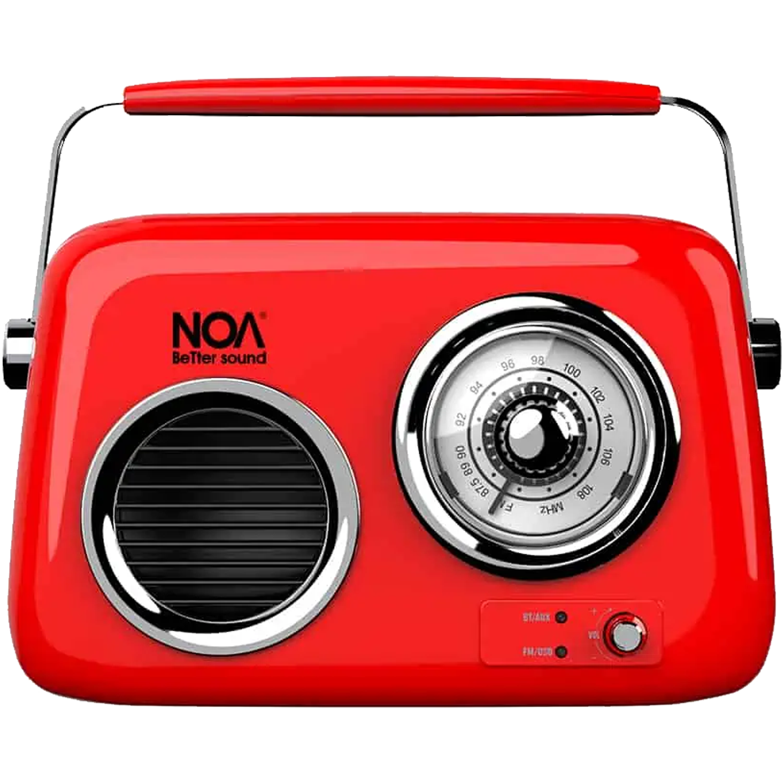 רדיו FM רטרו מעוצב + NOA Retro Red Bluetooth - צבע אדום 