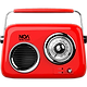 רדיו FM רטרו מעוצב + NOA Retro Red Bluetooth - צבע אדום 