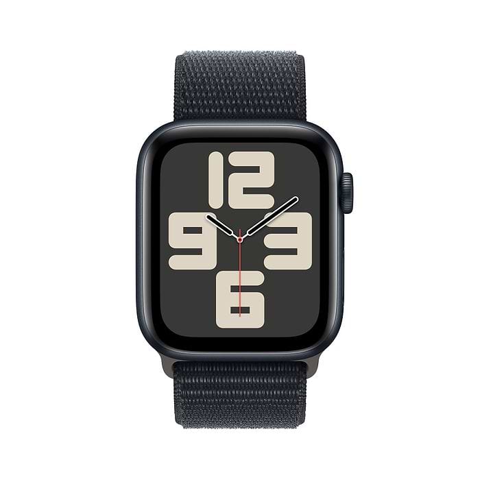 שעון חכם - Apple Watch SE (2023) GPS 44mm Midnight Aluminium Case with Midnight Sport Loop  - צבע שחור חצות שנה אחריות עי היבואן הרשמי