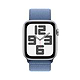 שעון חכם - Apple Watch SE (2023) GPS 44mm Silver Aluminium Case with Winter Blue Sport Loop - צבע כסוף שנה אחריות ע"י היבואן הרשמי