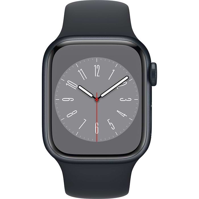 שעון חכם Apple Watch Series 8 GPS 41mm Aluminum Case - צבע שחור חצות שנה אחריות עי היבואן הרשמי